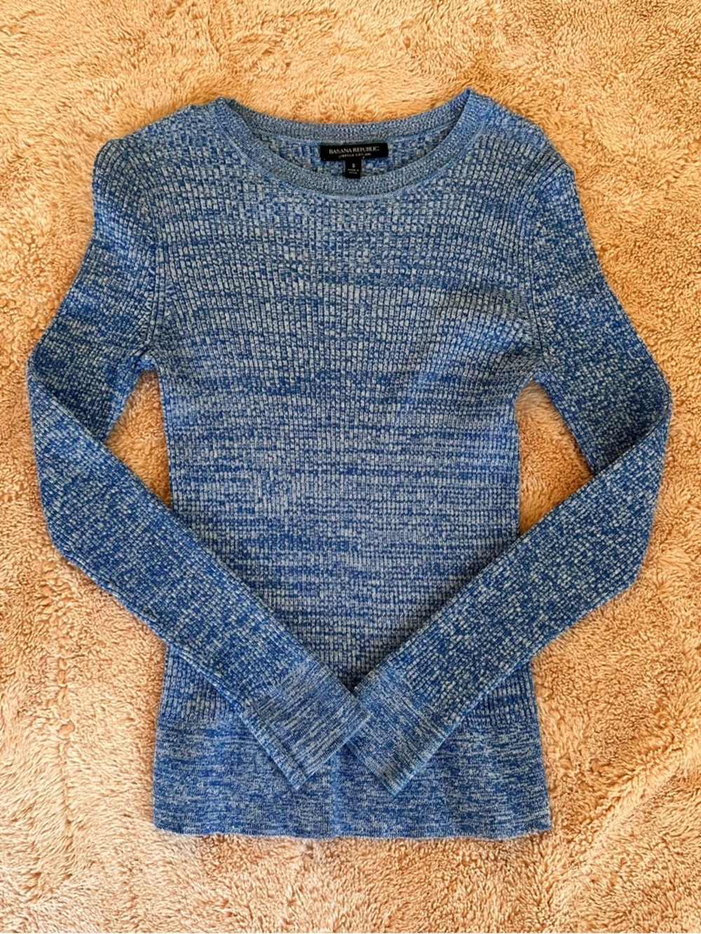 Banana Republic Blue Marled Scoopneck Sweater